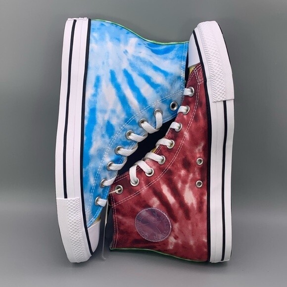 Converse Chuck Taylor All Star Hi 'Tie Dye Color-Block' Men's Sneaker - Size: 9 - Picture 6 of 15